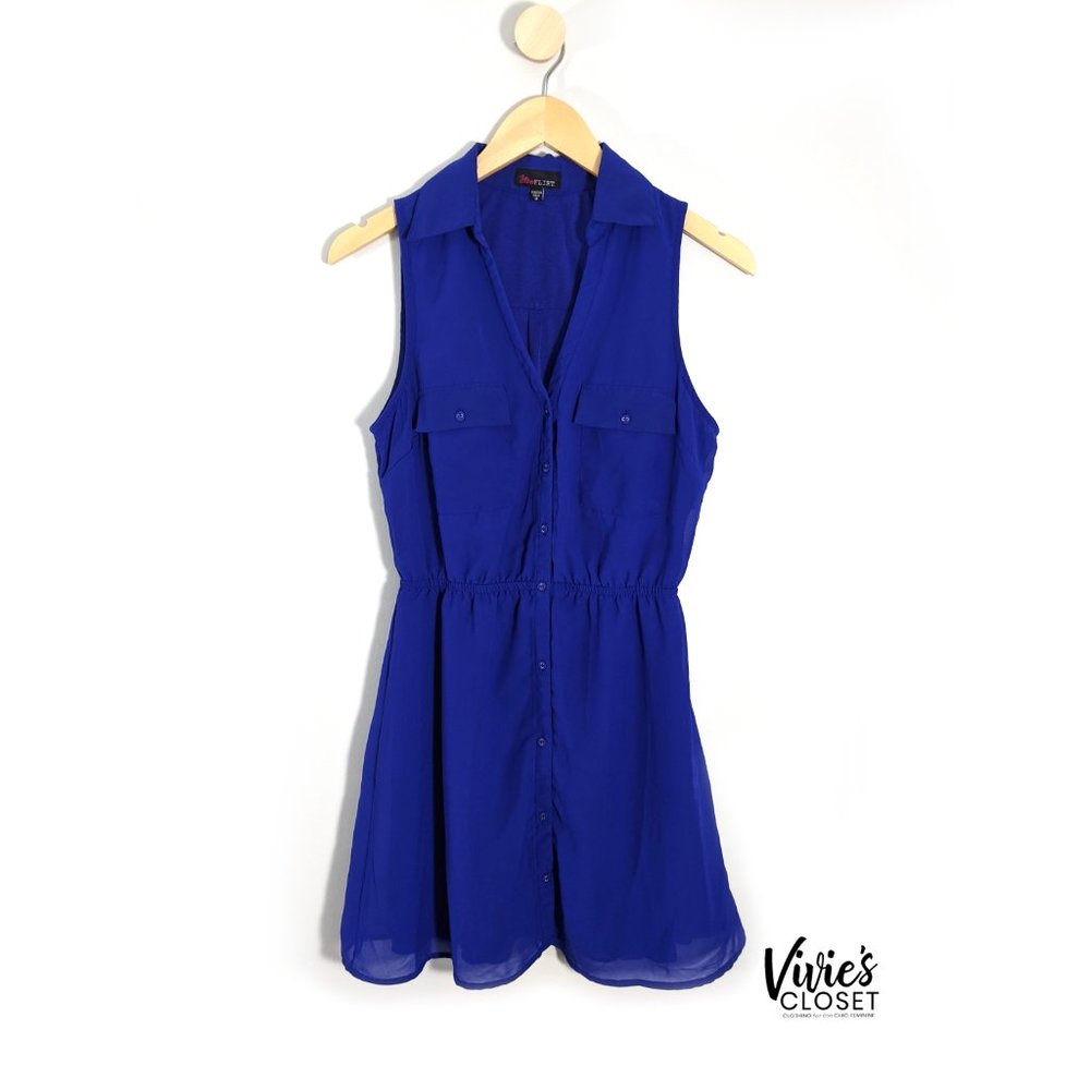 Ultra Flirt Collar Sleeveless Tunic Blouse Size M